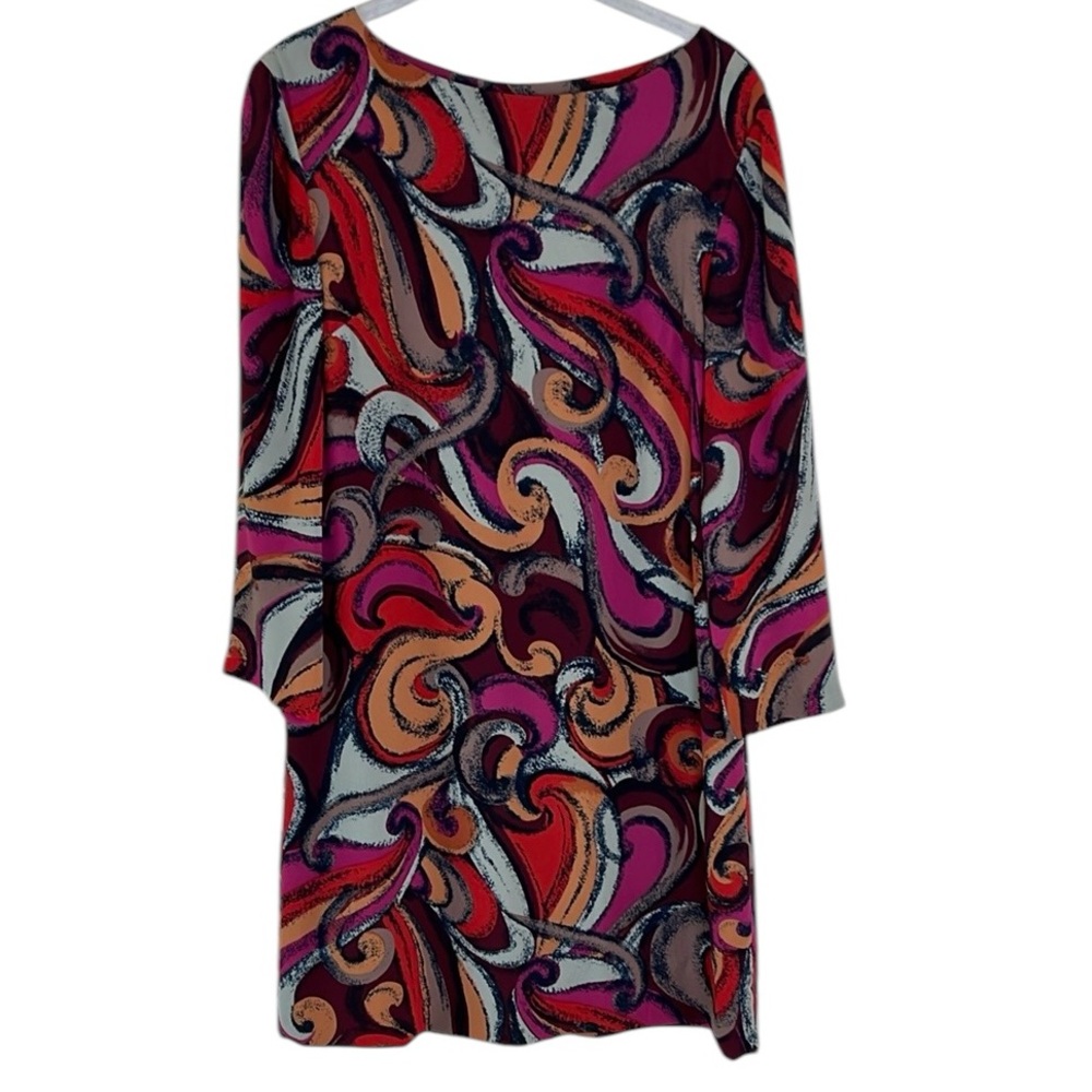 Anthropologie Maeve Flavia Multicolor Swirl Shift Dress Sz XS